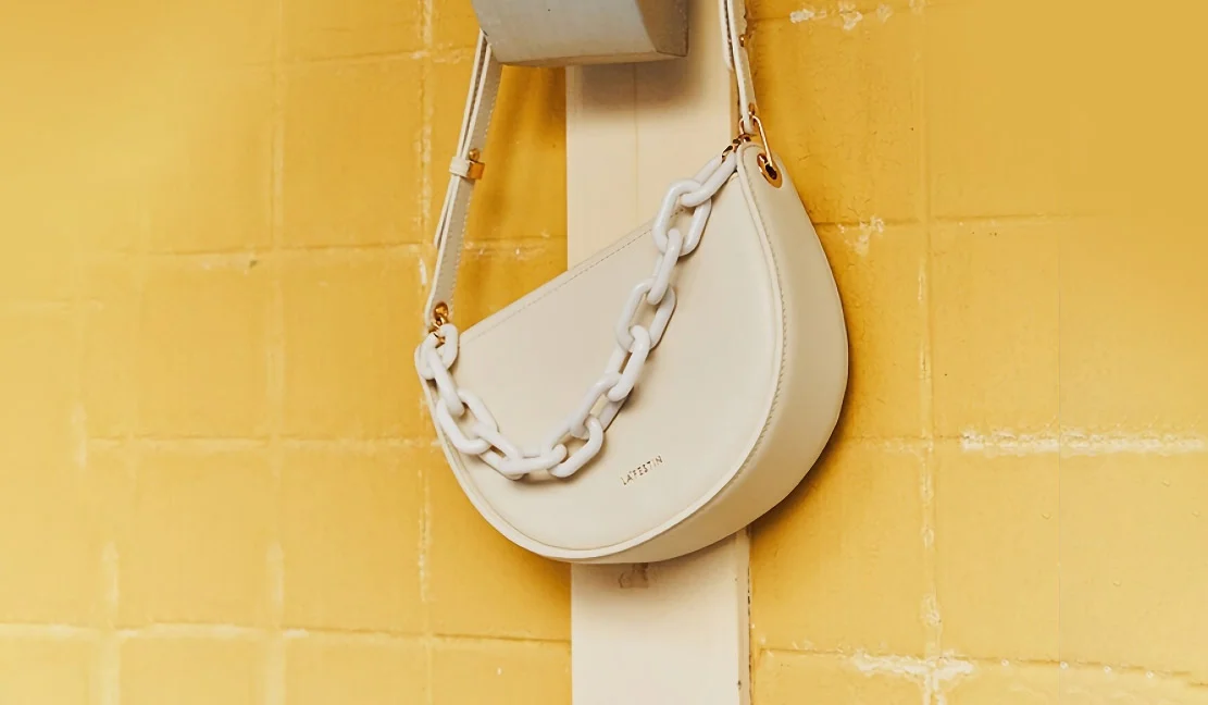 Half-Moon Leather Crossbody Bag